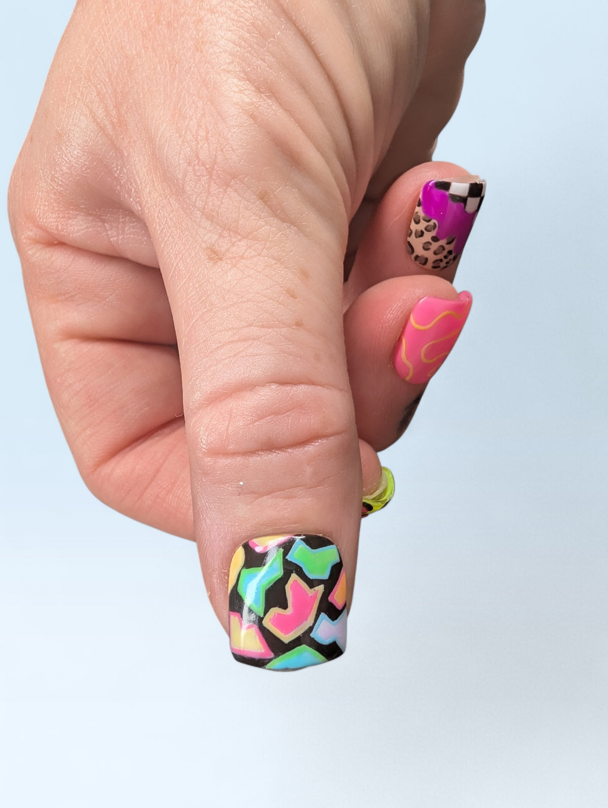 Patten Panic Hand Painted Made to Order Press On Nail Set