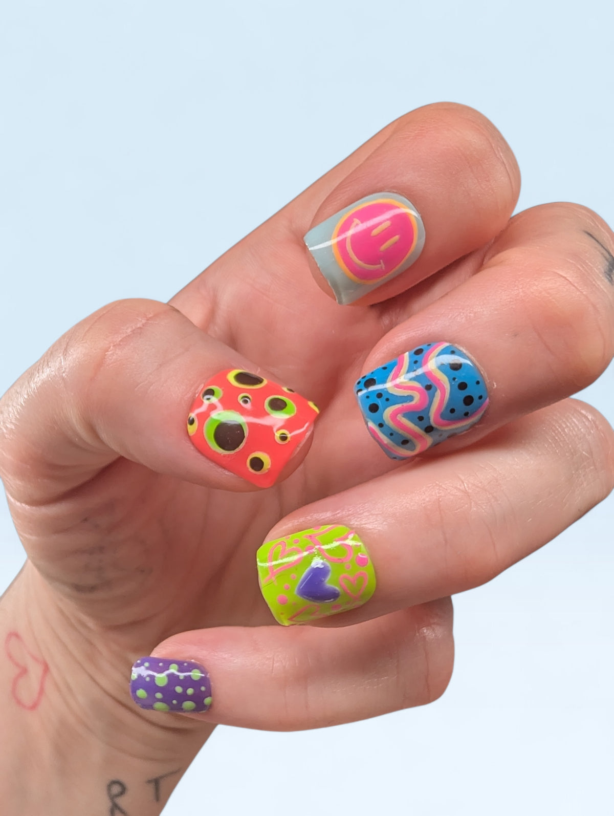 Patten Panic Hand Painted Made to Order Press On Nail Set