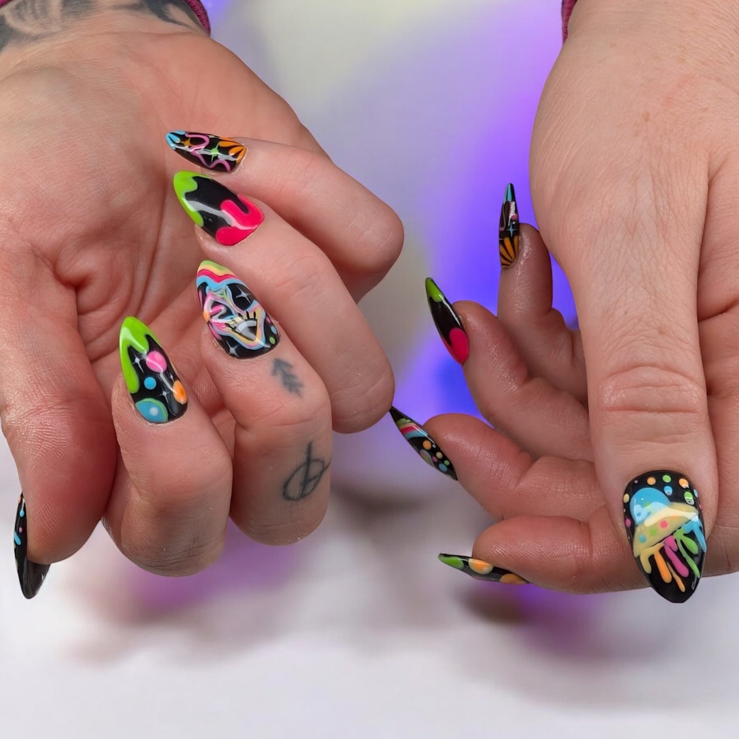 Cosmic Drip Press On Nails