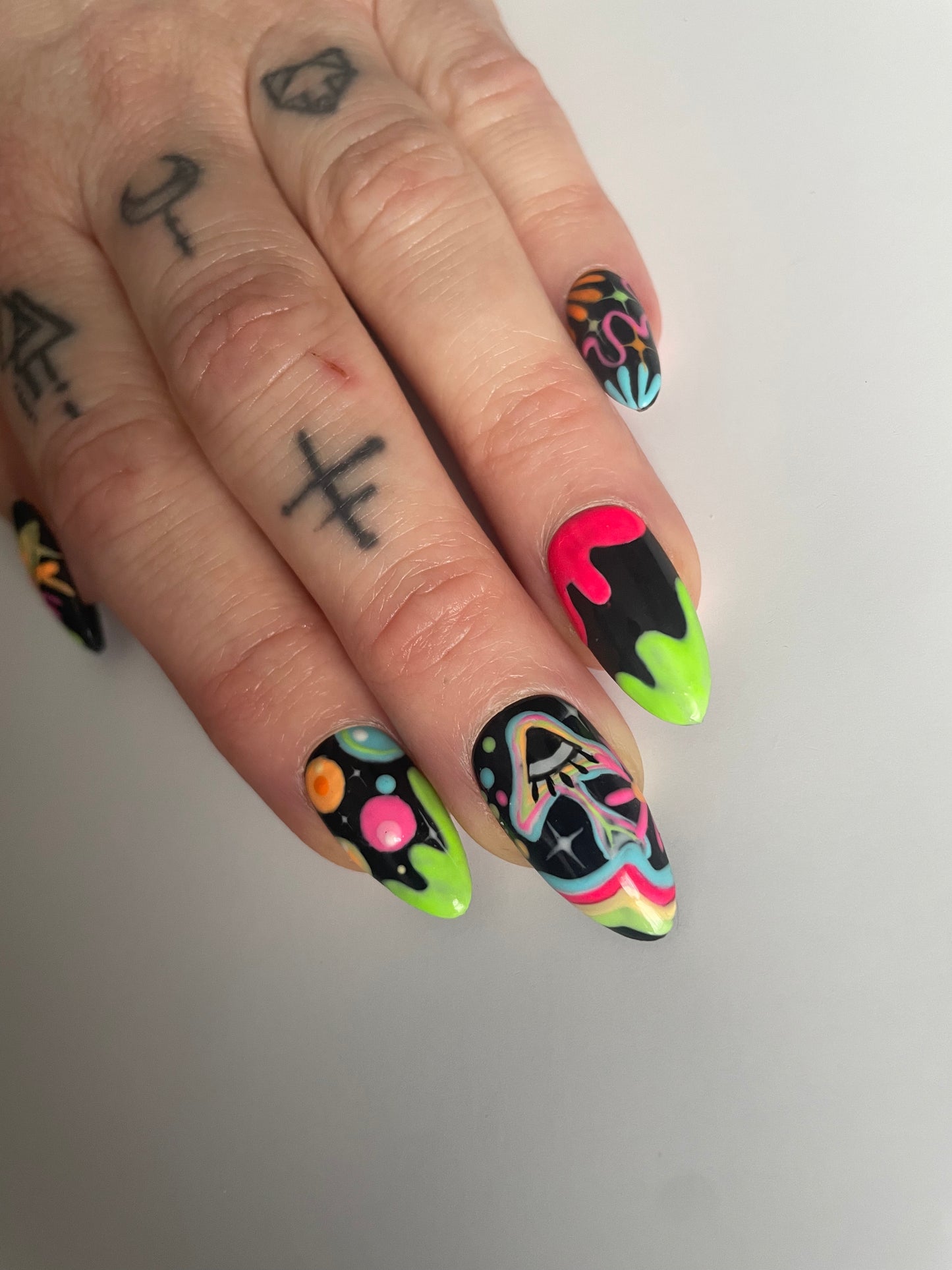 Cosmic Drip Press On Nails