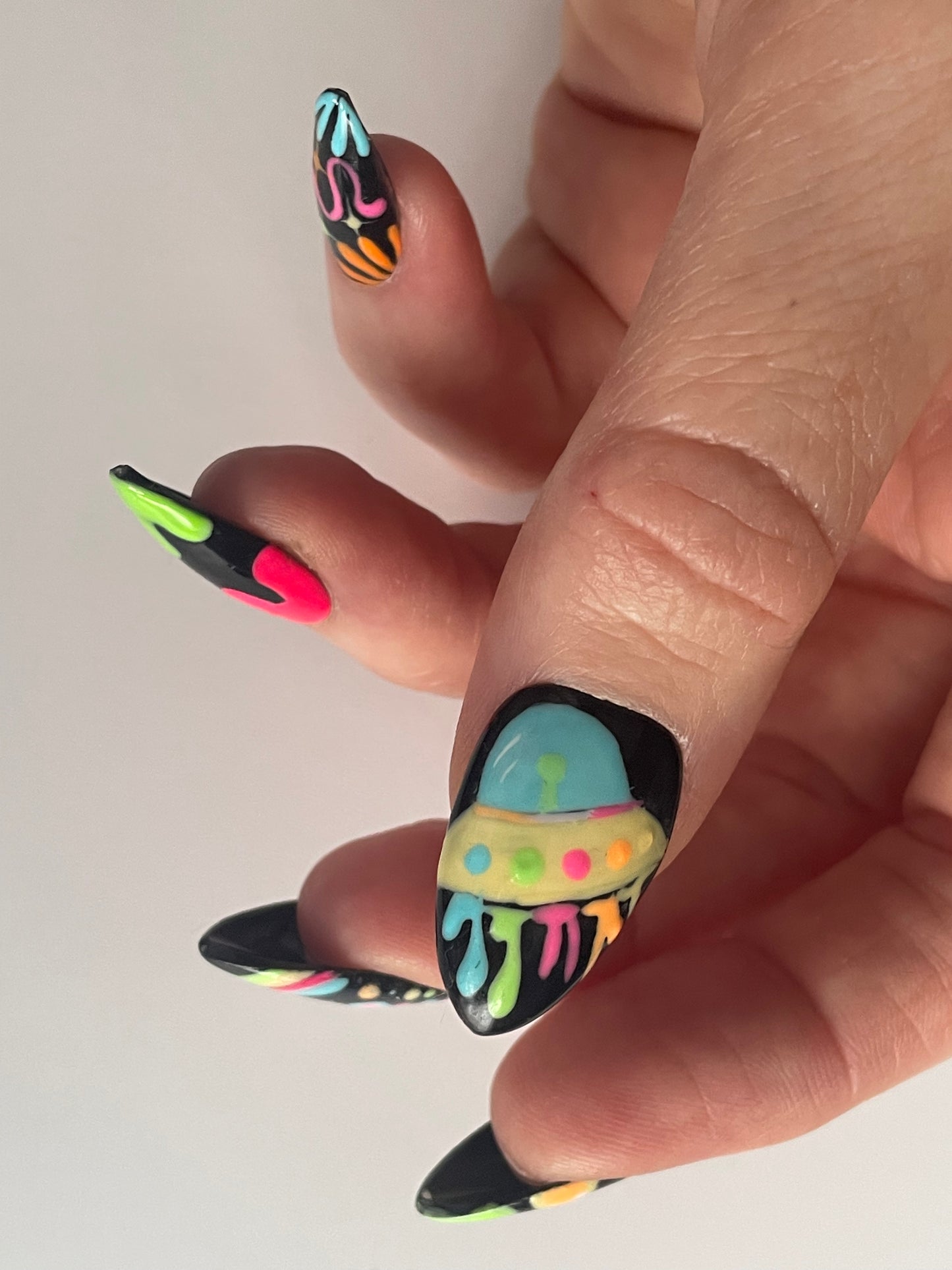 Cosmic Drip Press On Nails